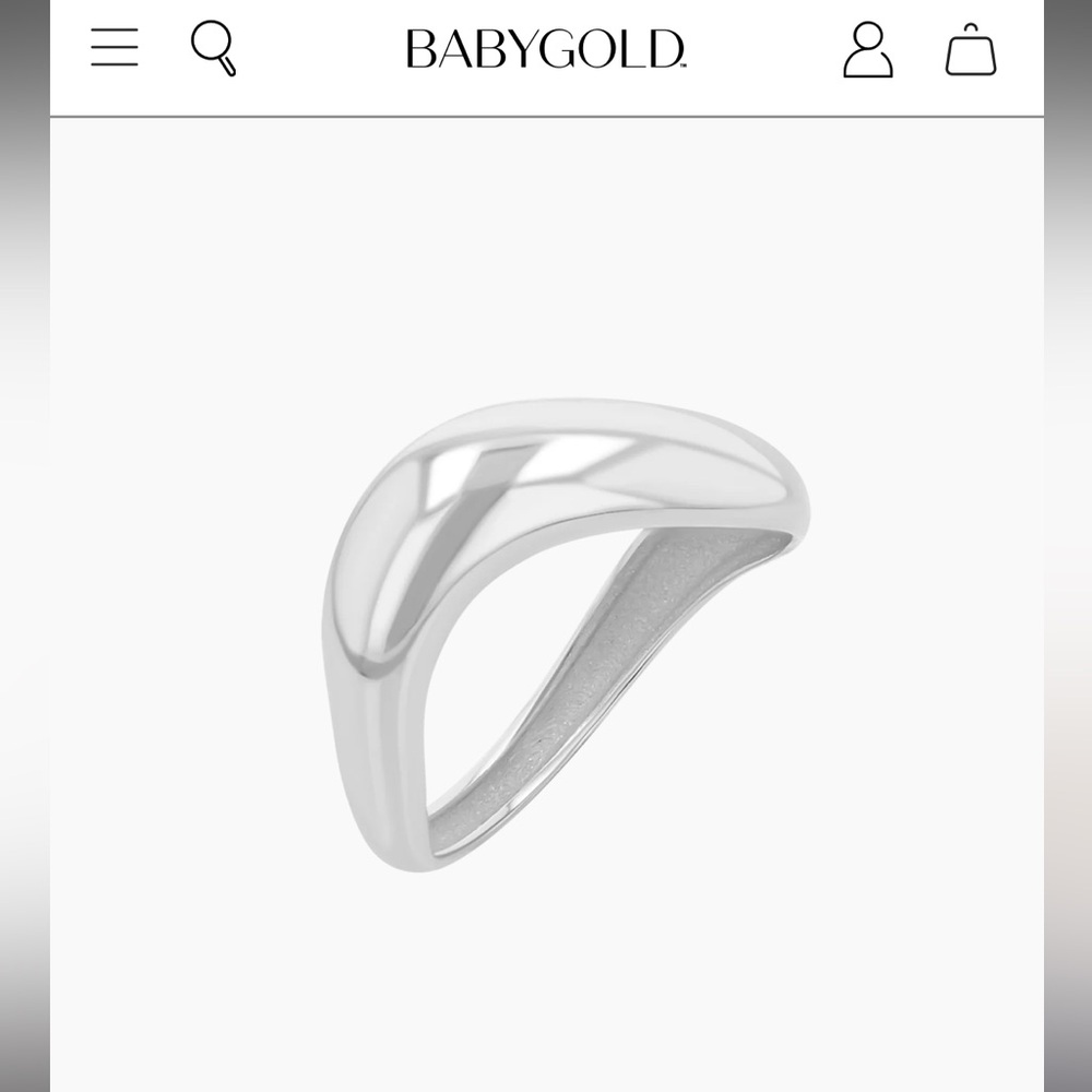 Baby Gold Puff Wave Ring